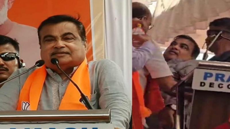 Nitin Gadkari Faints During Election Rally news in hindi