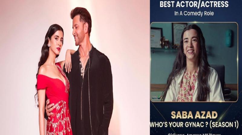 Hrithik Roshan congratulates girlfriend Saba Azad on winning the Asian Academy Creative Award said 'Proud of you 