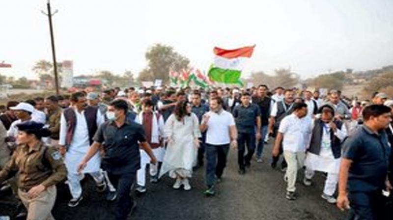 'Bharat Jodo Yatra' started again from Ujjain, Harish Rawat, Swara Bhaskar included in the yatra