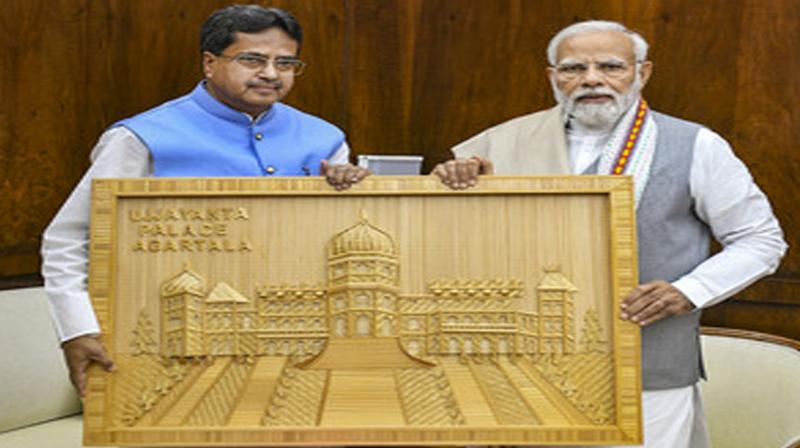 Tripura Chief Minister Manik Saha calls on the Prime Minister