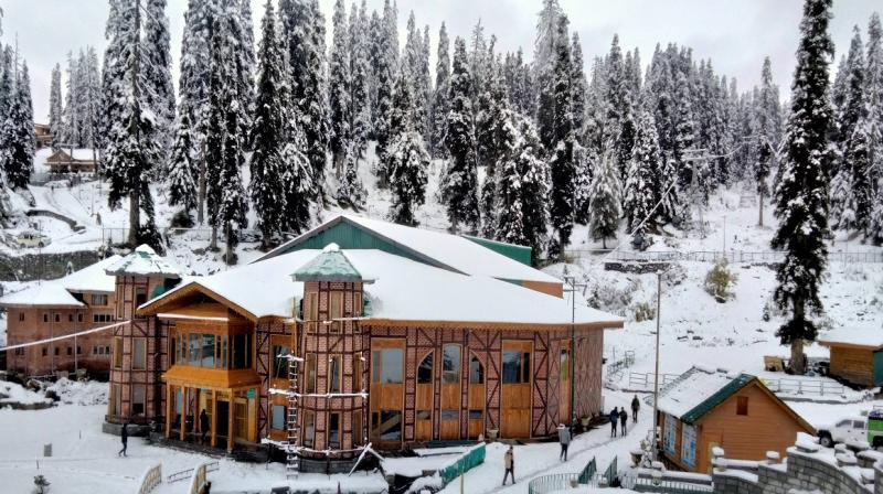 First snow fall in Gulmarg, Jammu and Kashmir