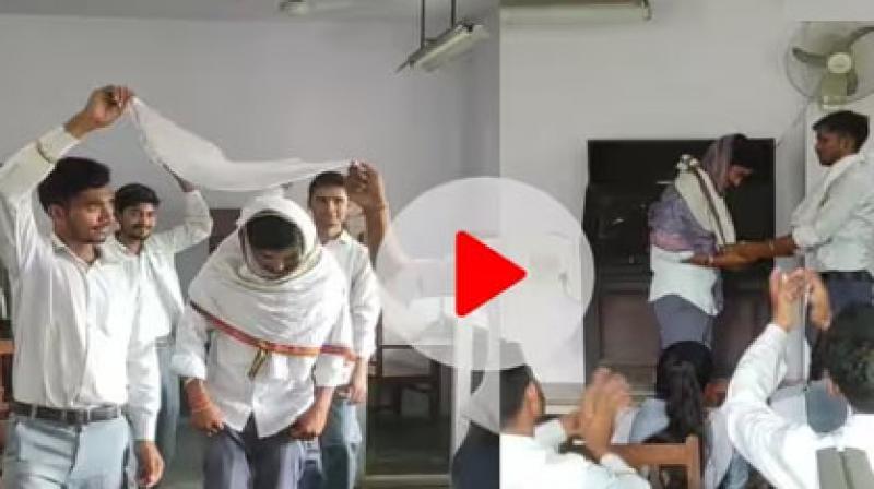 Students got married in the classroom itself, will not stop laughing after watching the video