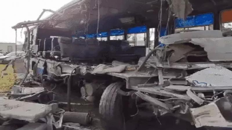 Rajasthan bus-truck collision, 3 peoples died news in hindi