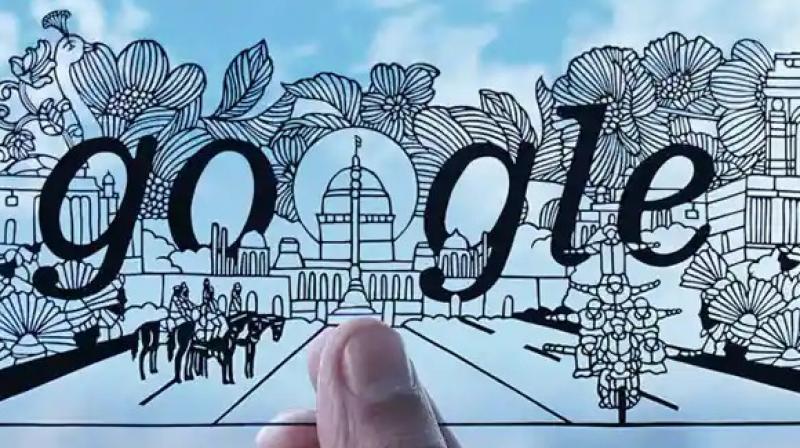 'Google' creates 'Doodle' showcasing 'hand-cut paper' art on Republic Day, depicts parade