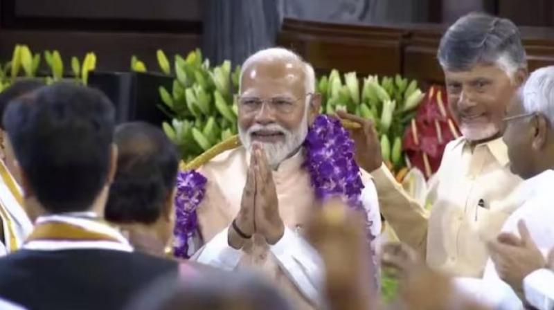  Narendra Modi elected leader of NDA parliamentary party for the third time