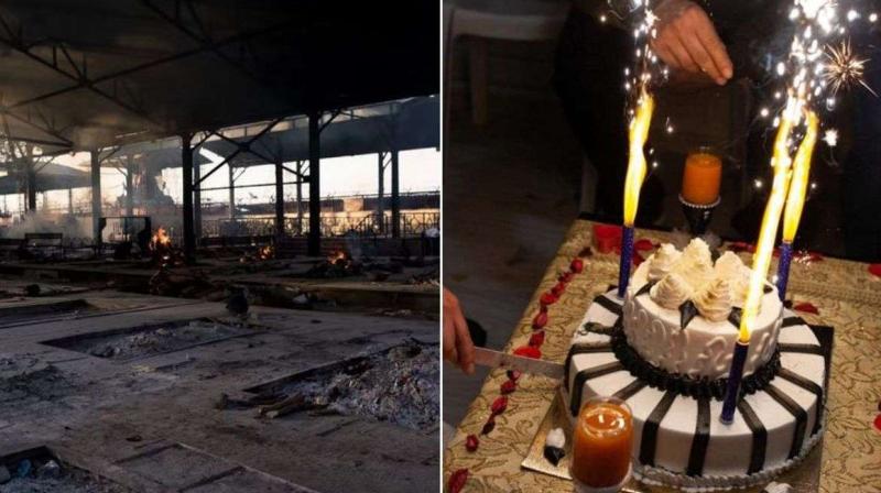 To dispel superstition, a man from Maharashtra celebrated his birthday at a crematorium