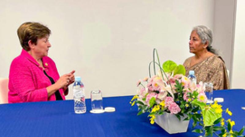 Sitharaman meets IMF MD Georgieva on the sidelines of G-7 meeting