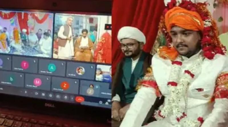 UP BJP leader son marries Pakistani woman in online News In Hindi