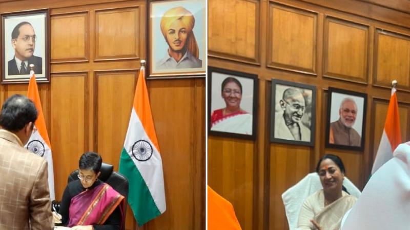 Atishi said Ambedkar And Bhagat Singh Pictures Remov From Delhi Cm Office news in hindi