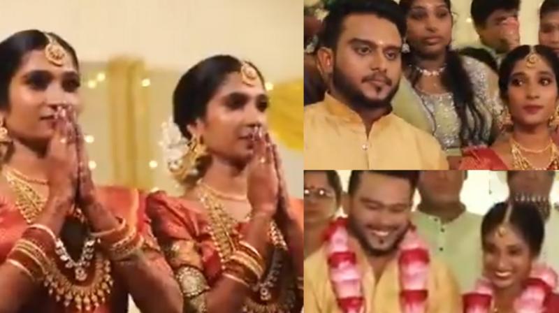 Identical twin brides and grooms Viral video news In Hindi