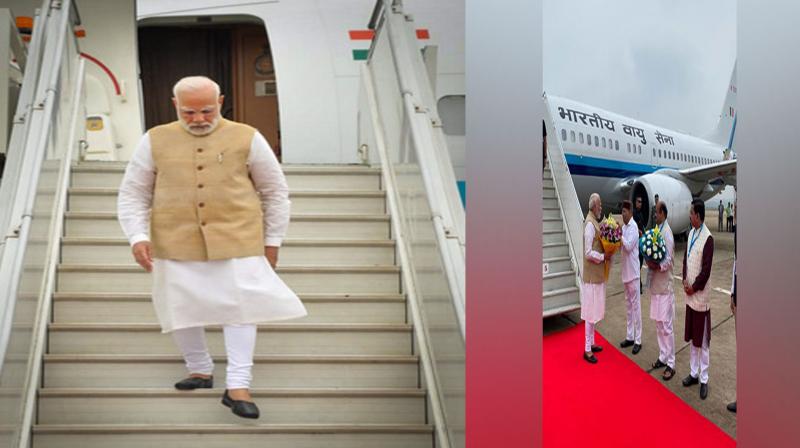 PM arrives in Bengaluru: Will unveil Kempegowda's statue