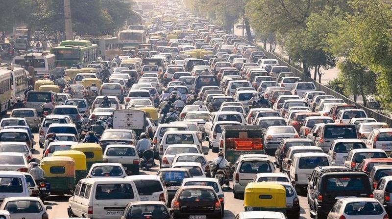 Traffic jams at many places in Delhi, commuters request police for help (सांकेतिक फोटो )