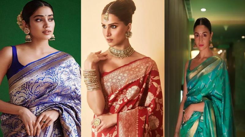 Diwali Look ideas bollywood divas approved banarasi saree