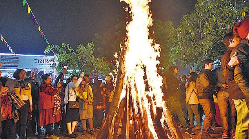 Patna: Punjabi community celebrated the festival of 'Lohri'