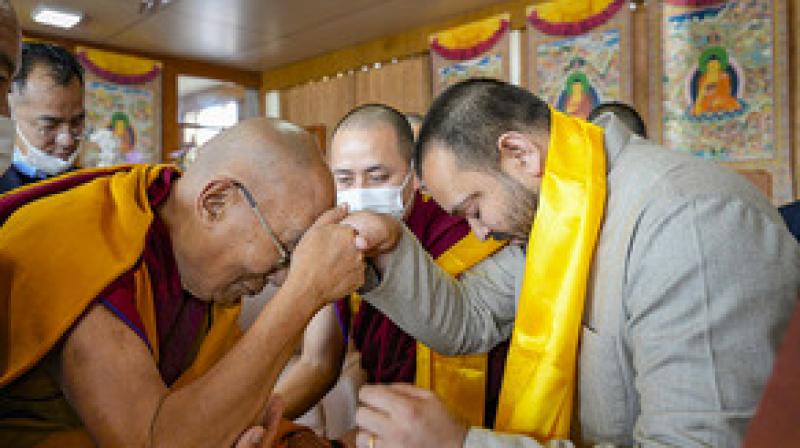 Tejashwi Yadav met Dalai Lama in Bodhgaya