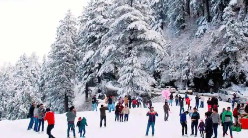 Snow-clad Shimla sees an increase in tourists, 70 percent of hotel rooms filled