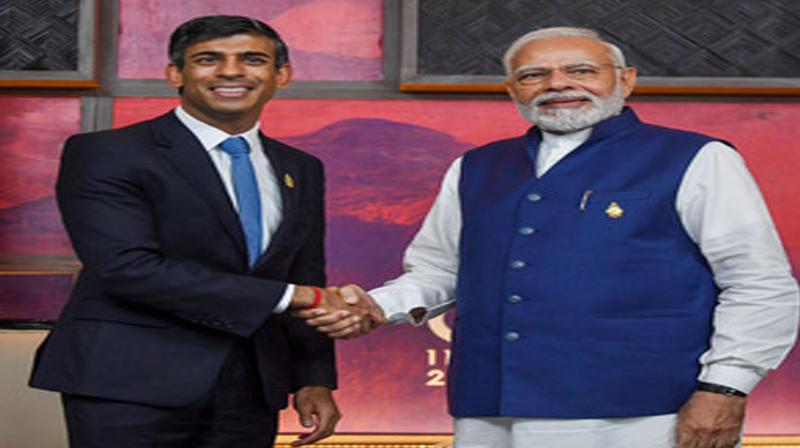 Modi holds talks with British Prime Minister Rishi Sunak in Bali