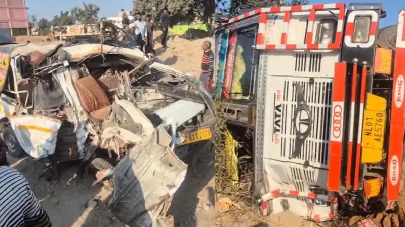 Seven people died in van-truck collision in Hathras, Uttar Pradesh news in hindi