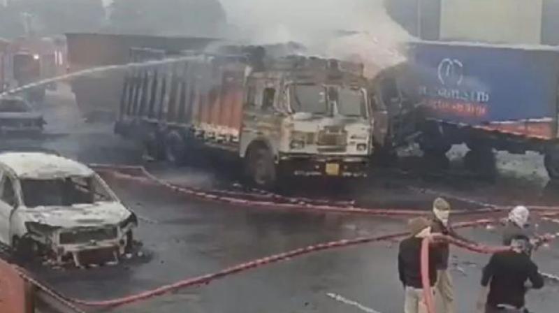  Jaipur-Ajmer highway gas tanker Blast News In Hindi