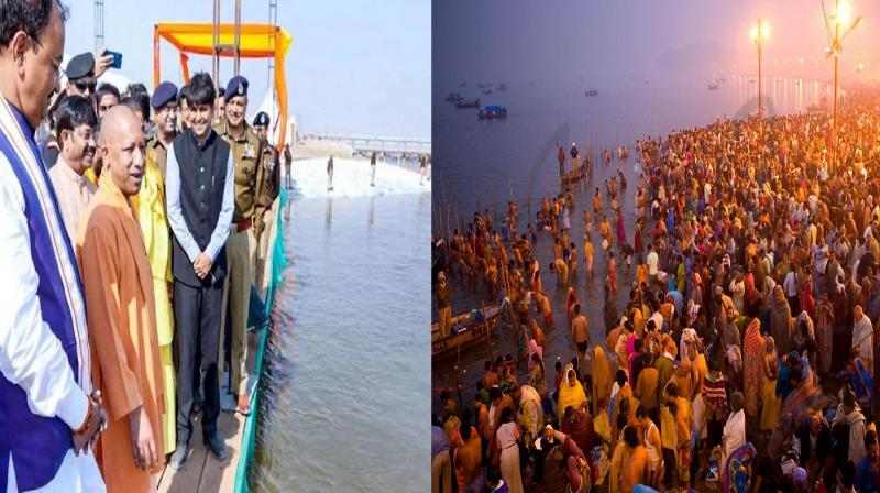 CM Yogi Adityanath will take a holy dip in Sangam today News in hindi