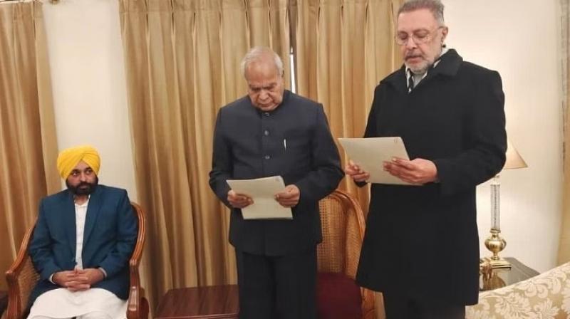 AAP MLA Dr. Balbir Singh takes oath as cabinet minister of Punjab