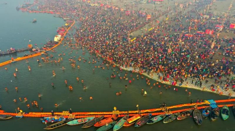 Water supplied Maha Kumbh Mela 1249 km long pipeline news in hindi