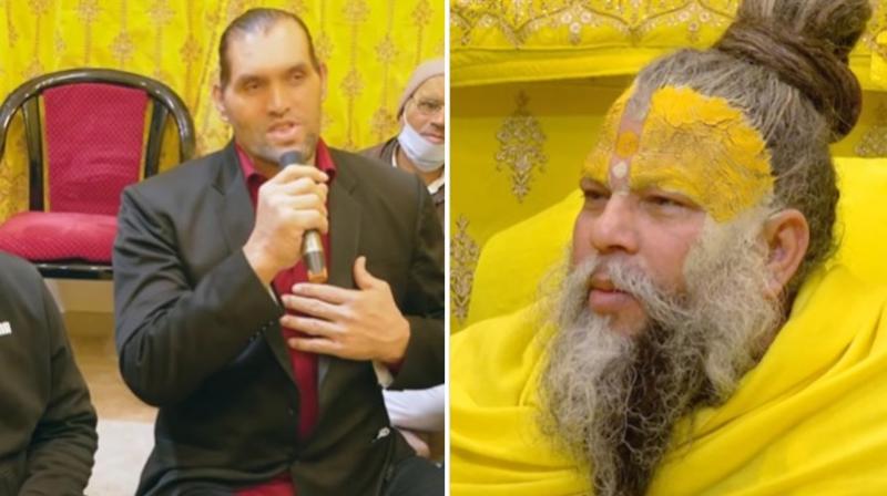 the great khali met premanand maharaj in vrindavan news in hindi 