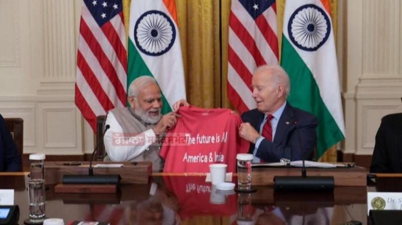  Joe Biden gifted a special T-Shirt to PM Narendra Modi