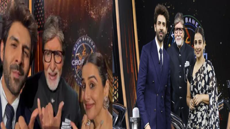 Kartik Aaryan and Vidya Balan in KBC16  Amitabh Bachchan News In Hindi