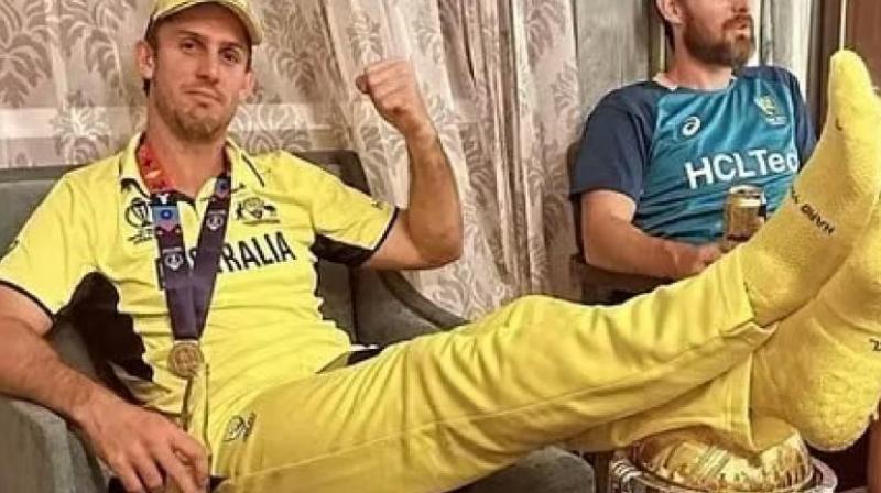 FIR registered against Mitchell Marsh for stepping on the World Cup trophy