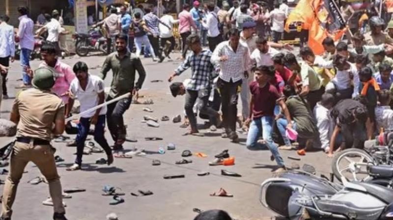 File photo of violence in Kolhapur.