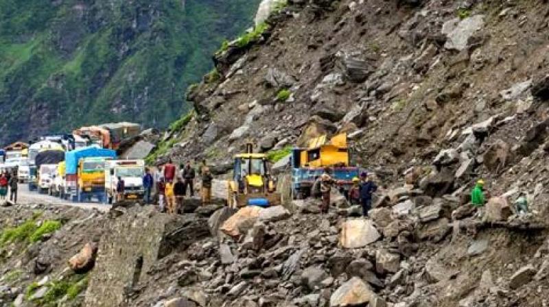 Landslide in Jammu and Kashmir's Kishtwar, traffic stalled