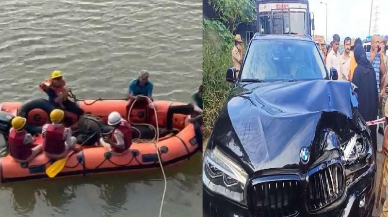 Karnataka businessman missing, BMW car recovered in damaged condition news In hindi