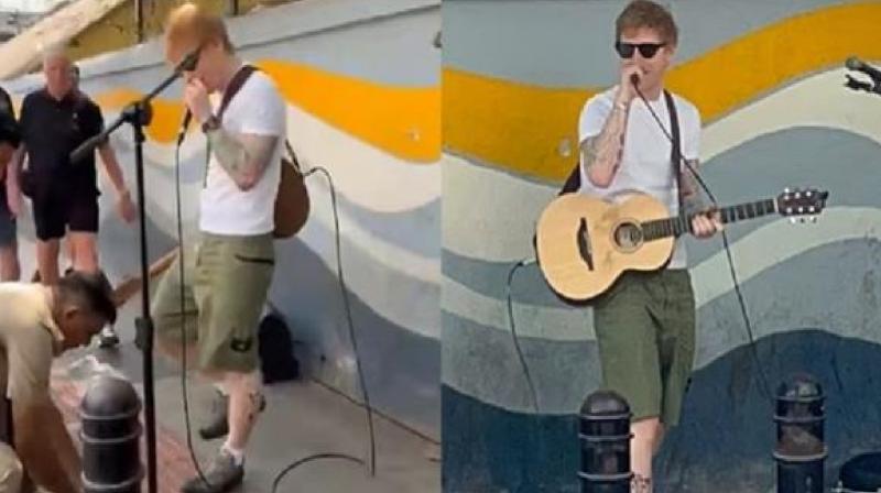 Bengaluru Police stops Ed Sheeran street performance, video going viral! News in hindi