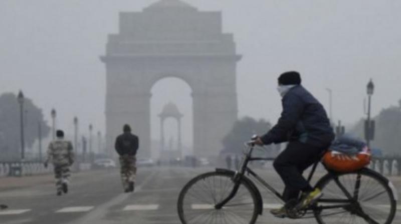 The minimum temperature in Delhi was recorded at 10.7 degree Celsius.