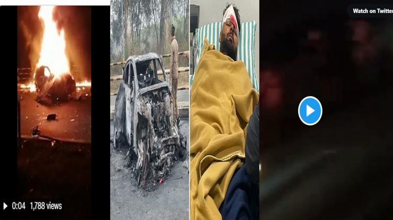 See in the video how terrible Rishabh Pant's car accident was... Car burnt to ashes