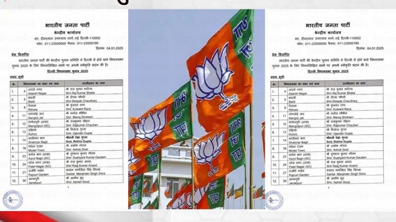 BJP first list released for Delhi elections news in hindi