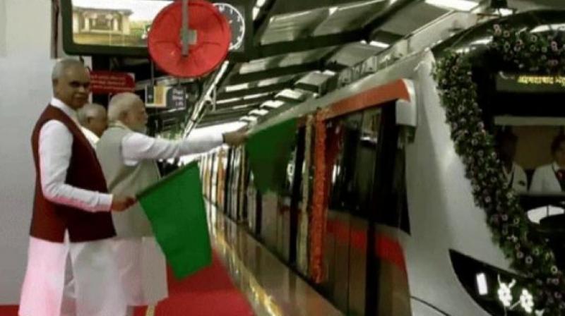 Prime Minister Modi inaugurates the second phase of Ahmedabad Metro Rail expansion