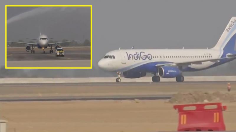 First successful landing at Noida International Airport News in hindi