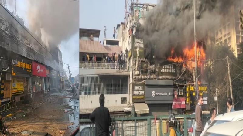 Major fire broke out in Jungle Jamboree restaurant of Rajouri Garden news in hindi