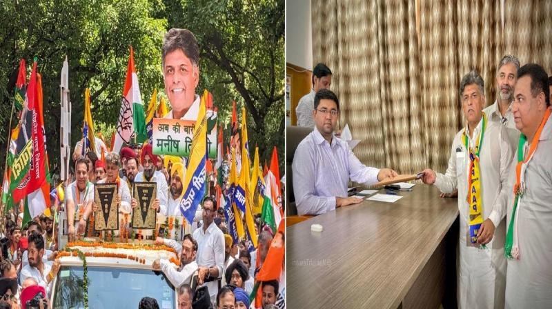 Manish Tiwari filed nomination for Lok Sabha elections News in hindi