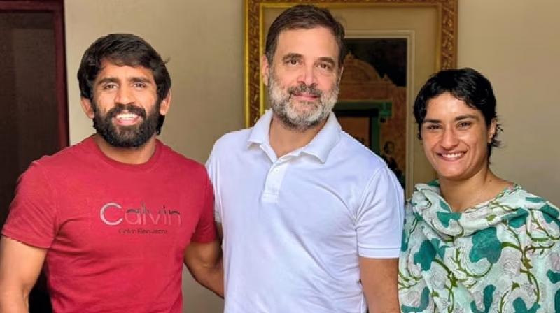 Vinesh Phogat and Bajrang Punia will join Congress today news in hindi