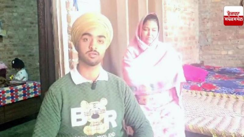 Lovepreet Singh, a youth deported from America, returned to his village Nadavali Kalanaur