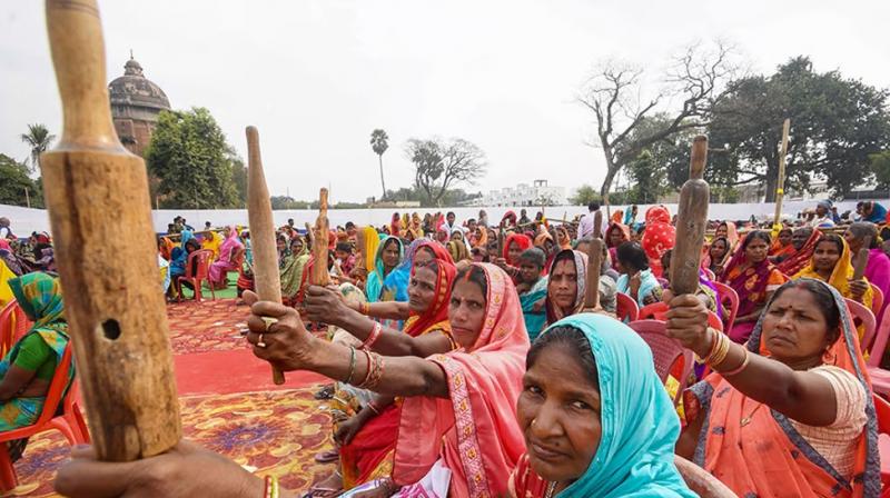 Belan Maharally: Unique movement in Patna, women took out rolling rally for their demands news in hindi