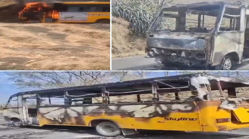 Gujarat School Bus Fire latest news update in hindi 