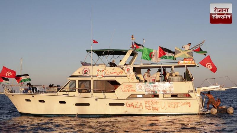 Israel intercepts Gaza Sumud flotilla vessels news in hindi 