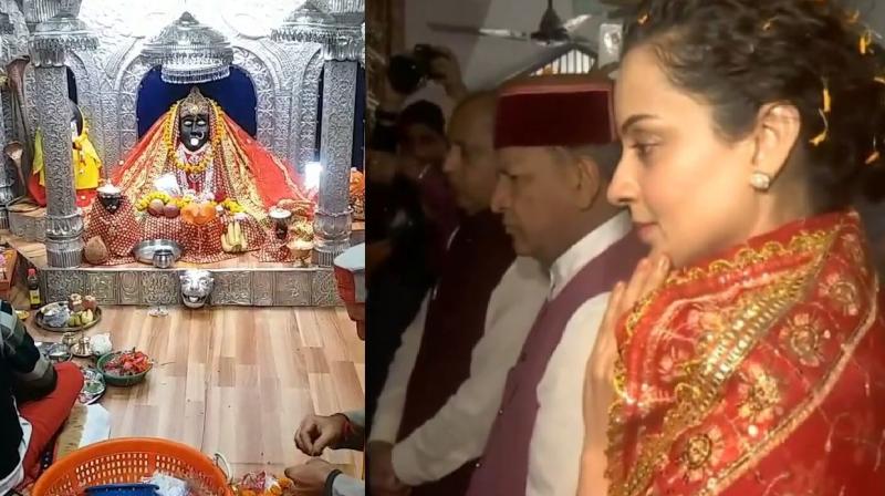 Kangana Ranaut offers prayers at Bhimakali Temple in Himachal Pradesh news in hindi