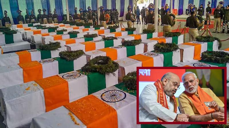 PM Modi And Amit Shah Paid Tribute To Pulwama Martyrs News In Hindi