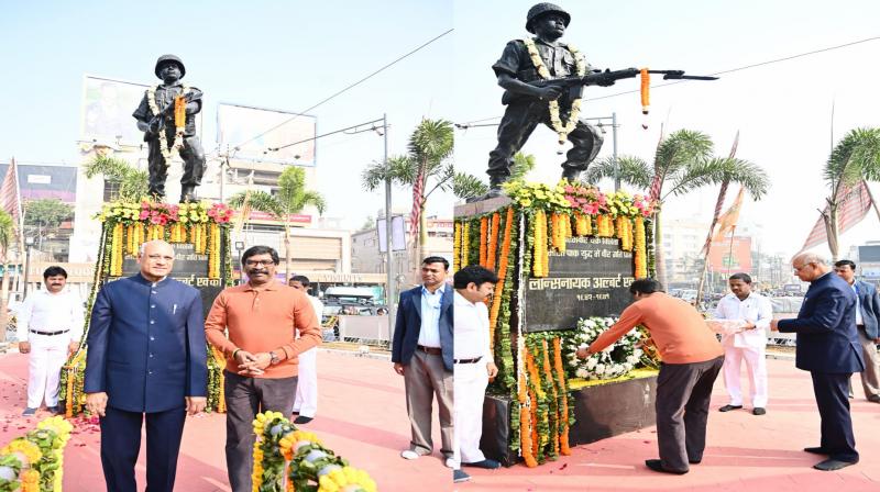 Governor and Chief Minister paid tribute to Dr. Rajendra Prasad and Veer Albert Ekka