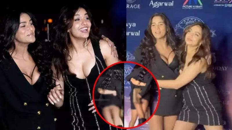 Poonam Pandey Faces Oops Moment at Party, Viral Video news in hindi